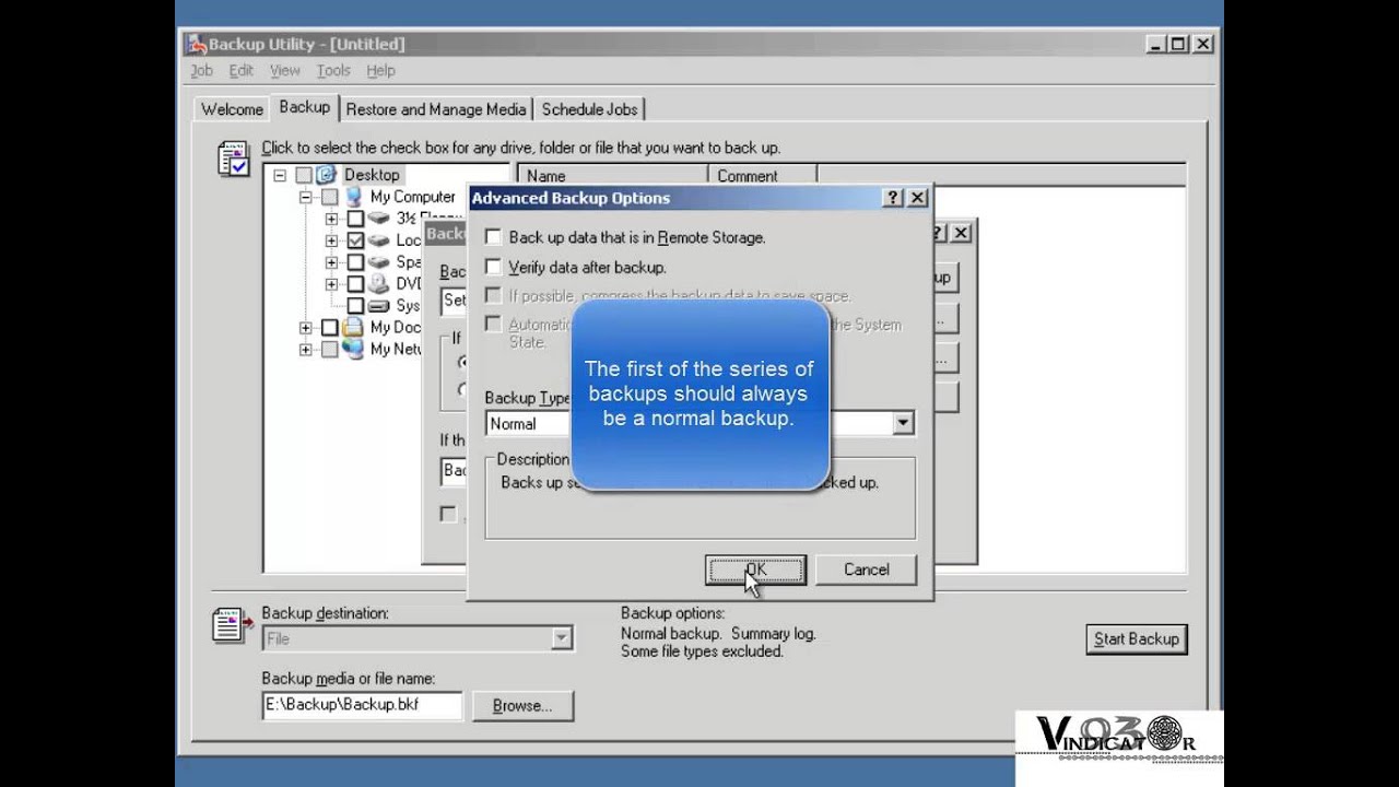 Wo ist die Systemwiederherstellung in Windows Node 2003