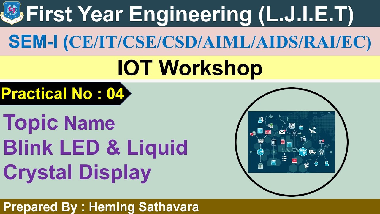 Practical4_LED Blink and 16 2 LCD IOT Laboratory First