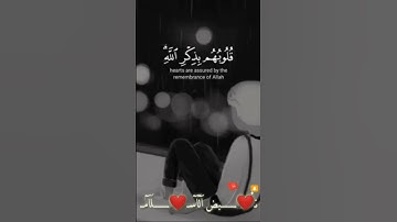 { الَّذِينَ آمَنُوا وَتَطْمَئِنُّ قُلُوبُهُم بِذِكْرِ اللَّهِ ۗ أَلَا بِذِكْرِ }[ سورة الرعد : 28 ]