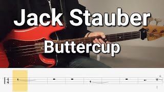 Video thumbnail of "Jack Stauber - Buttercup (Bass Cover) Tabs"