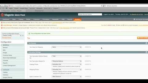 Magento Tax Configuration