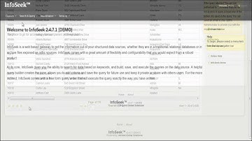 InfoSeek for IBM Optim: Queries and File Repository Overview
