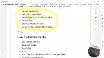 The Mines Act, 1952 – Chapter 1 Part 1