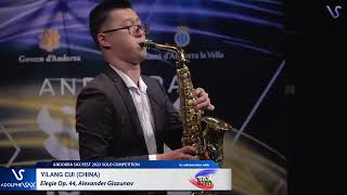 ANDORRA SAX FEST 2023: Yilang Cui (China) plays Elegie Op. 44, Alexander Glazunov