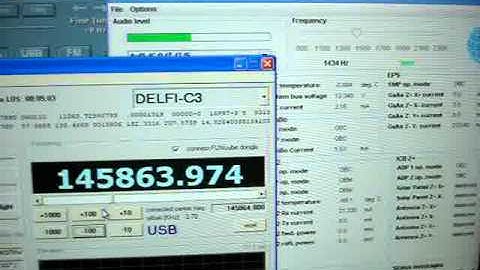 FunCube Dongle receiving Delfi-C3 satellite using SDRadio.MPG