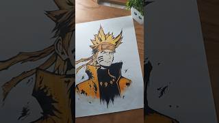 Naruto Sketch to Color Transformation 🔥 | Anime Drawing Transition #shorts #art #artist