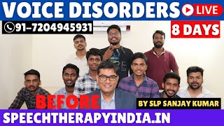 Live Pre Voice Therapy | Phonatory Gap | Dysphonia | Puberphonia | Stammering | Vocal Cord Paralysis
