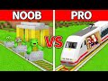 Mikey family  jj family  noob vs pro  train house build challenge in minecraft maizen