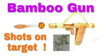Funny Bamboo Gun Shooting | Arts and Crafts by Arts and Crafts 2,157 views 5 years ago 1 minute, 16 seconds