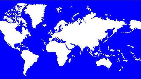 Earth Map Simple Vector - Looping Animation Video - HQ Background Loop - Free to Use - No Copyright
