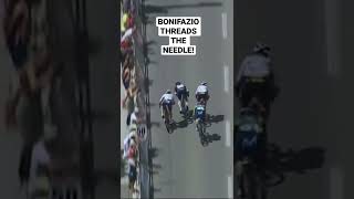 When a sprinter presses #sendit - BONIFAZIO no fear in this sprint finish 🏆 #cycling screenshot 1