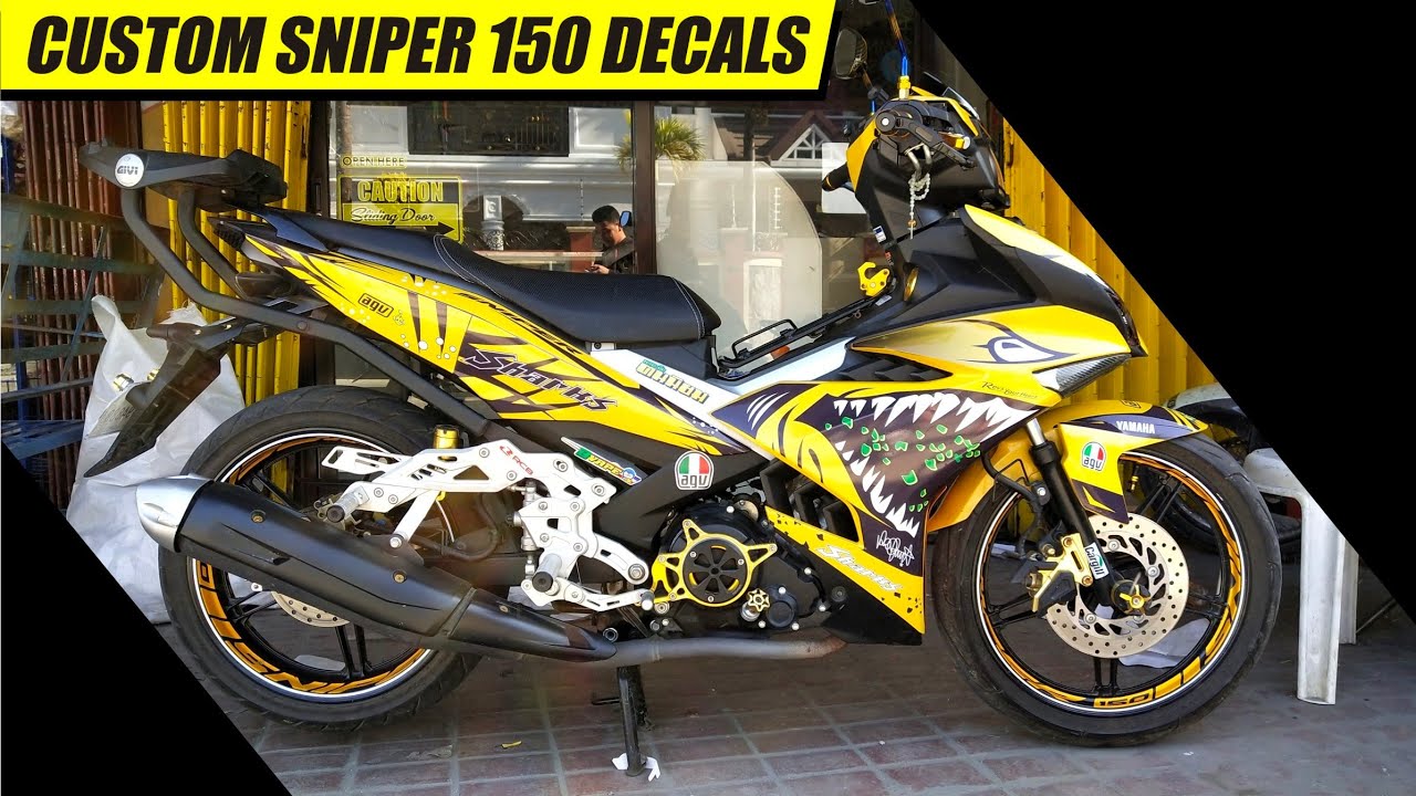 Yamaha Sniper 150 Custom Decals Sharks Youtube