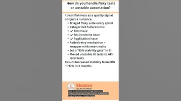 How do you handle flaky tests or unstable automation?