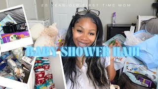 BABY SHOWER HAUL :) | 20 year old first time mom