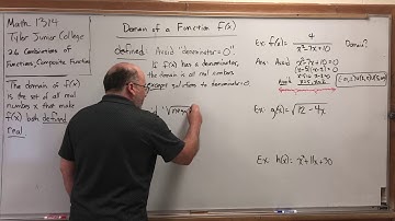 2.6.1 Combinations of Functions; Function Composition – Domain of a Function, Part 1