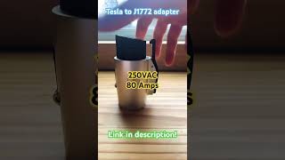 The smallest Tesla to J1772 adapter can handle big power, #electricvehicle #electriccar #carcharger