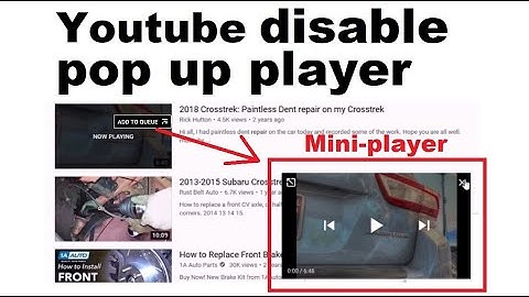 Disable the pop-up "Mini-player" when you hit "Add to queue"