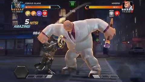 6* rank 2 Corvus Glaive gameplay (AQ boss & Occult Labs) - MCOC