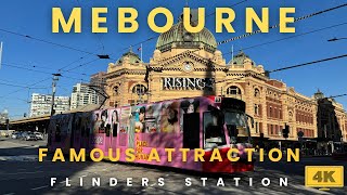 Flinders Station Street Melbourne Victoria Walk 4K |Melbourne Walk 4K