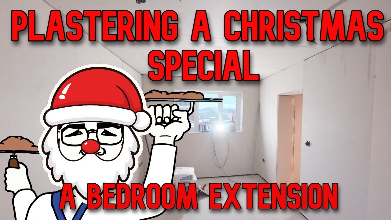 Штукатурка пристройки к спальне в рождественском стиле.