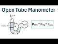 Physics: How to Solve an Open Tube Manometer Problem