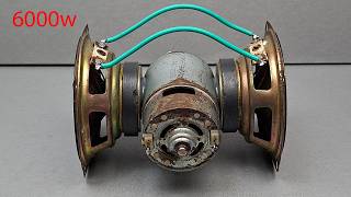 Get Free Electricity How To Make 220v 6000w Generator Self Running From Speaker Tools Use Dc Motor