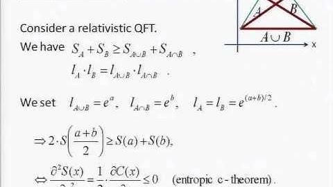 Tadashi Takayanagi - Entanglement Entropy and AdS/CFT 3 of 4