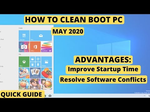 What does it mean to perform a clean boot?