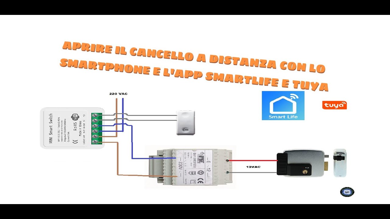 COME APRIRE UN CANCELLO CON LO SMARTPHONE DA REMOTO UTILIZZANDO SMARTLIFE O  TUYA 