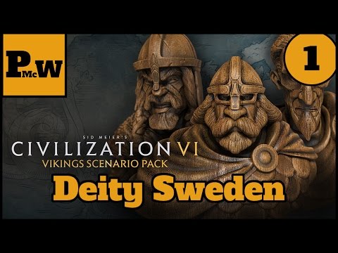 सभ्यता VI चलो खेलते हैं - परिदृश्य - वाइकिंग्स व्यापारी और हमलावर - देवता - स्वीडन - भाग 1