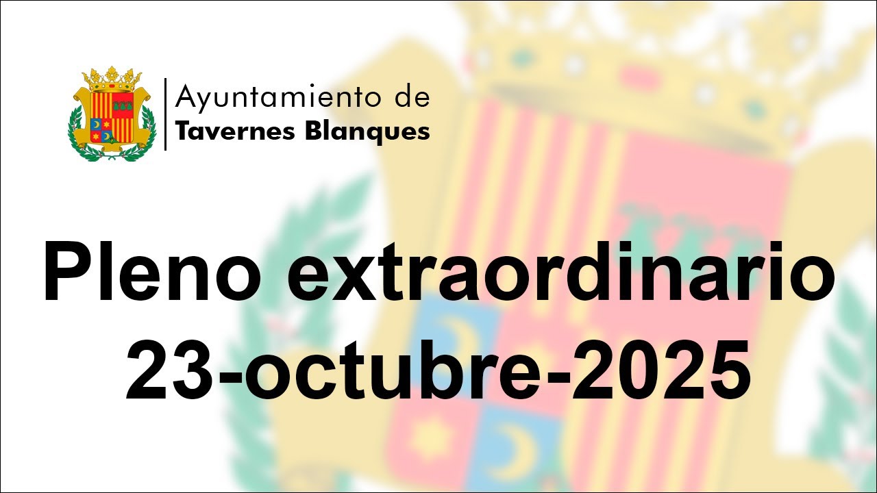 Pleno Extraordinario del 23 de octubre de 2025 - YouTube