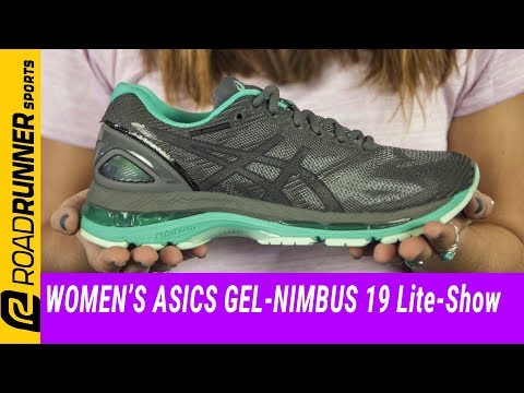 asics gel nimbus 19 lite show womens running shoes