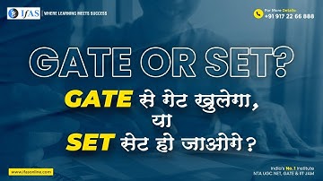 GATE vs SET Exam | Which one You Should Choose? || Career Opportunities For Aspirants😊