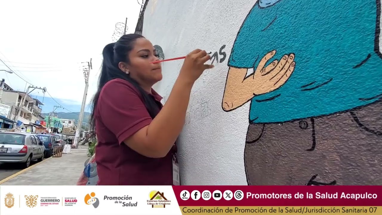 Pinta de Barda sobre la prevención de Lepra/Jurisdicción Sanitaria 07 Acapulco