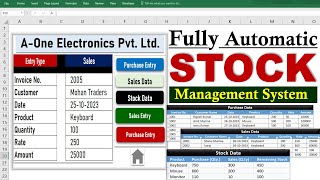 Stock Maintain in Excel | Bill Entry in Excel | Office Work in Excel | MS Excel