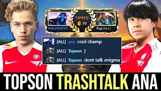 Topson friendly TRASHTALK vs Ana — Mid Oracle Meta