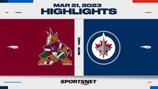NHL Highlights | Coyotes vs. Jets - March 21, 2023