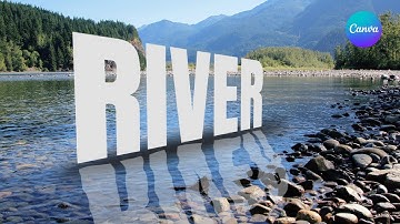 3D Perspective Text with a Reflection Effect | Canva Tutorial
