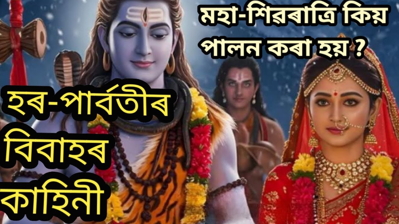 হৰ-পাৰ্বতীৰ বিবাহৰ কাহিনী ৷মহা-শিৱৰাত্ৰি কিয় পালন কৰা হয় #shivaparvatistory #shivaratri2026 