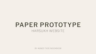 Celebrity Harsukh's Website Paper Prototypes Profile
