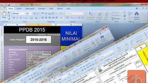 Aplikasi PPDB SMA 2015 dengan Microsoft Excel