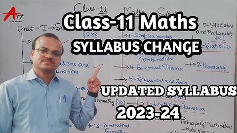 CLASS-11 MATH SYLLABUS || CBSE 2023-24 || SYLLABUS UPDATE