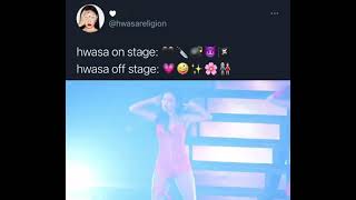 hwasa on vs off stage🌼