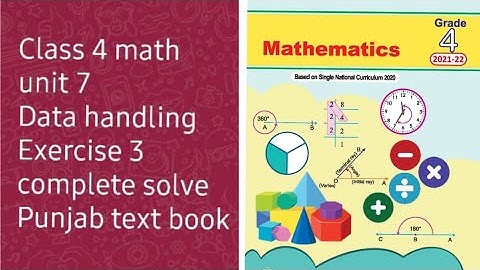class 4 math unite 7 data handling exercise 3 /how to read pie chart/class 4 math data handling