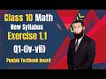 Class 10 Math New Syllabus 2026 | Exercise 1.1 Q1 (iv-vii) Solution