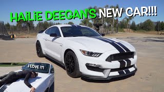 18 YEAR OLD GIRL GETS A COBRA MUSTANG!!! Hailie Deegan's new car!