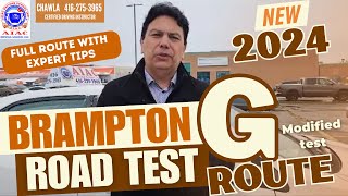 Brampton G Road Test Route - 2024 - New Modified G Route