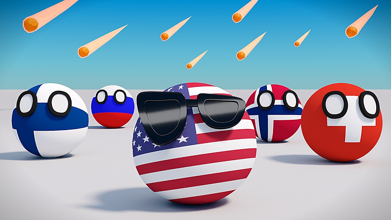 CAN COUNTRIES SURVIVE AN ASTEROID IMPACT? | Countryballs Animation