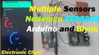 Arduino IOT Project: Monitor Multiple analog sensors using Nodemcu ESP8266  and blynk screenshot 4