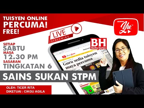 SAINS SUKAN STPM: ULANGKAJI SEM 3 (SIRI 2) OLEH TICER RITA #12